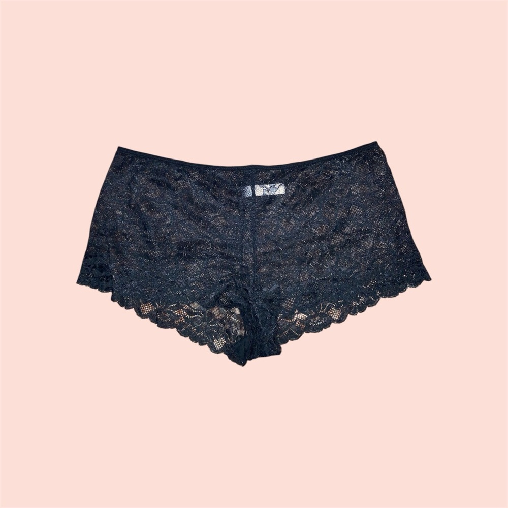 Black Lace Boyshort Panty